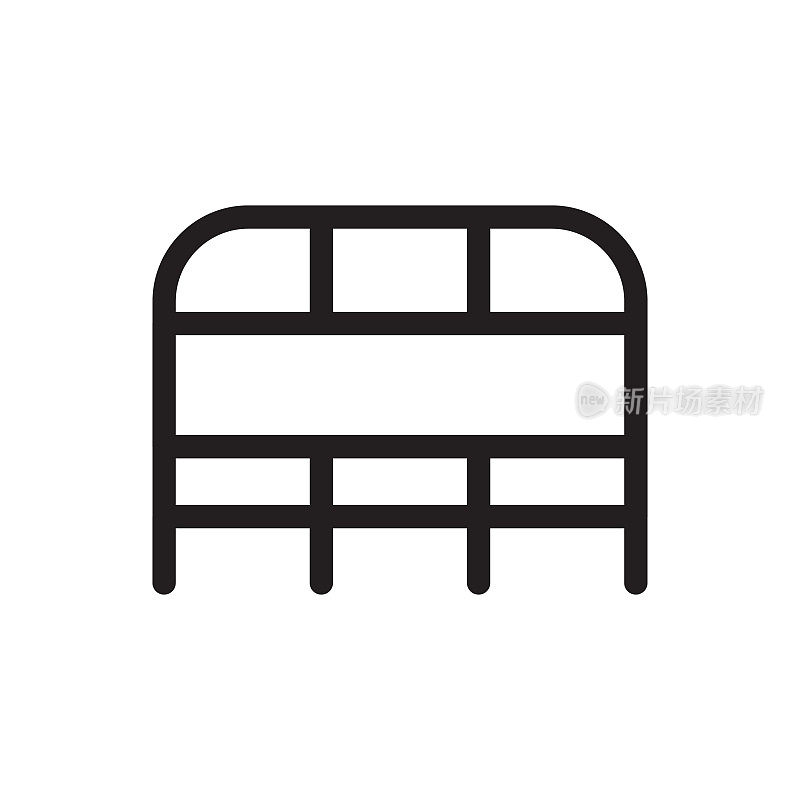 Room Divider (COVID Protection Equipment) icon outline vector. isolated on white background
